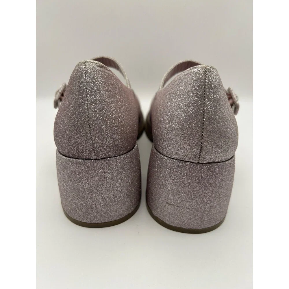 Steve Madden JDRAMA Girls Mary Janes Platform Glitter Pink Size 6 NEW